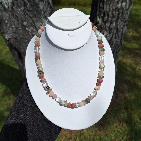 Mixed Gemstone Beaded Necklace ~ Artisan Jewelry - Picture 1 of 8